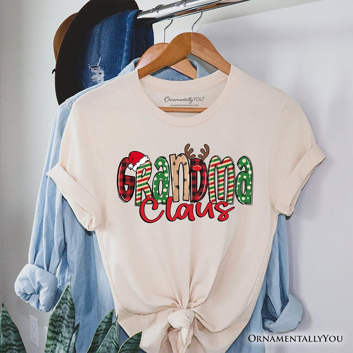 Grandma Claus Retro Christmas T-Shirt, Matching Family Holiday Tee T-Shirts OrnamentallyYou Natural XS 