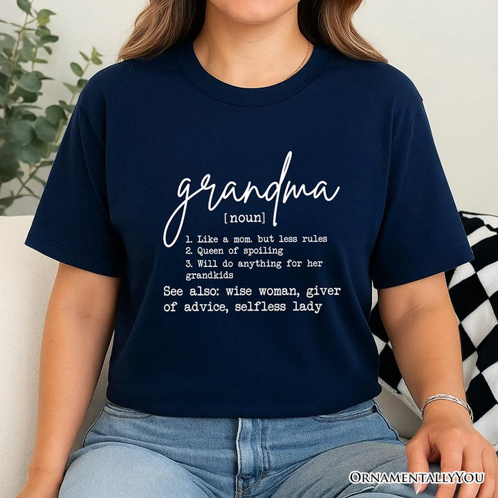 Grandma Definition T-Shirt, White, Natural, Navy and Black Funny Tee for Grandmothers T-Shirts OrnamentallyYou 