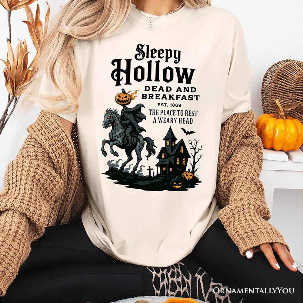 Headless Horseman Sleepy Hollow Halloween T-Shirt, Dead and Breakfast Retro Tee T-Shirts OrnamentallyYou 