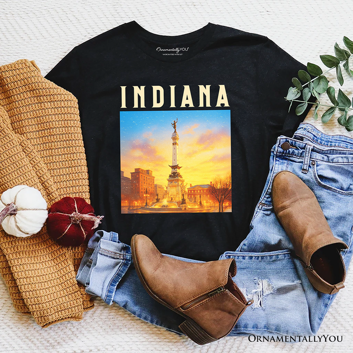 Historic Indiana State Soldiers and Sailors Monument T-Shirt, Patriotic Tee and Indianapolis Landmark Souvenir
