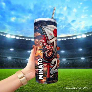 Japan 2026 Soccer Cup Global Championship 20oz Tumbler With Lid and Stainless Steel Straw, Fans Football Gift Cup Tumbler OrnamentallyYou 