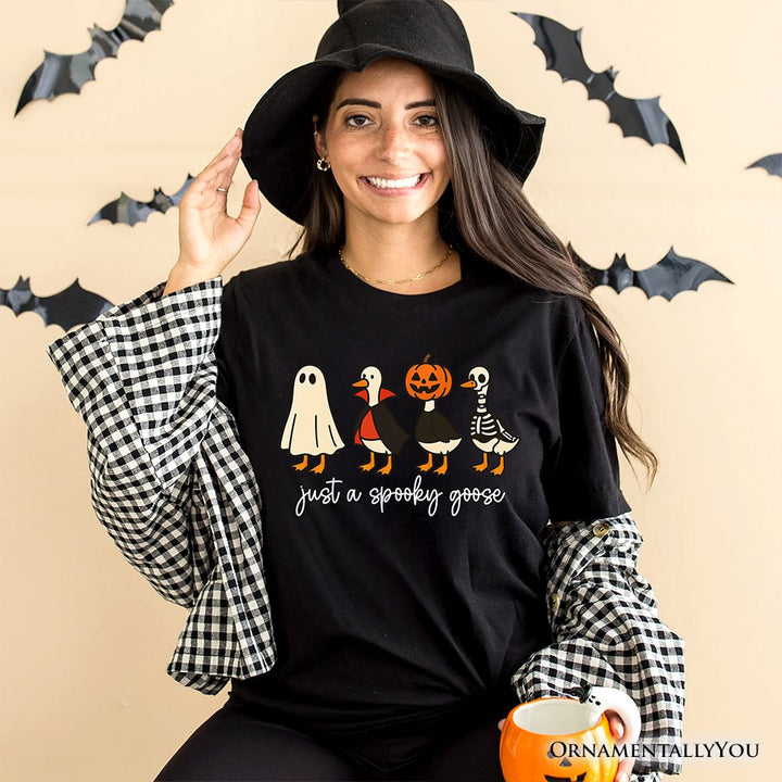 Just a Spooky Goose T-Shirt, Funny Halloween Costumes Tee T-Shirts OrnamentallyYou 