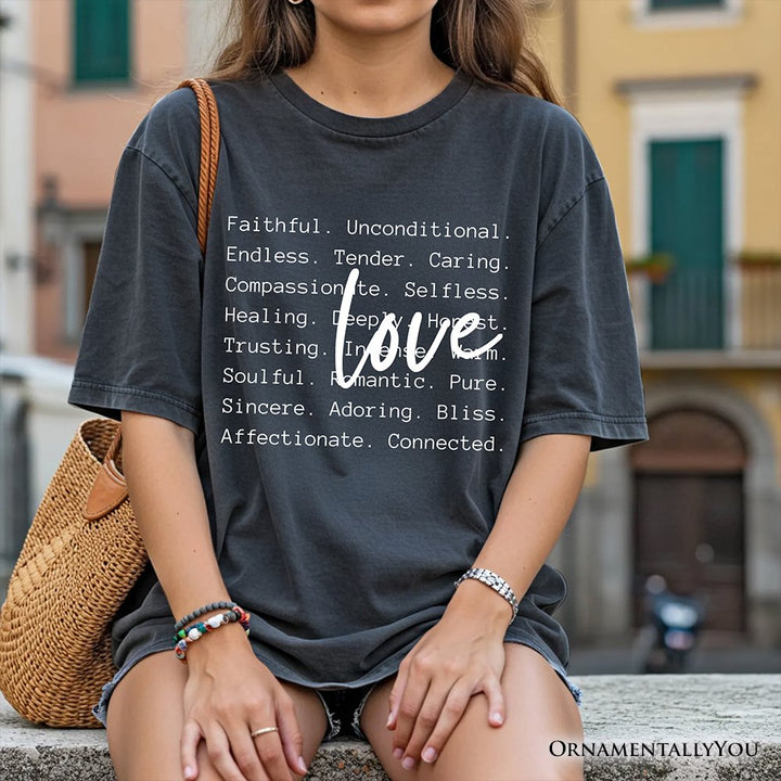 Love Definition Words T-Shirt, Minimalist Valentine Inspirational Love Tee T-Shirts OrnamentallyYou 