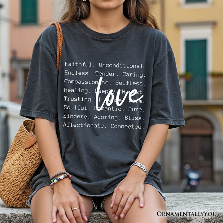 Love Definition Words T-Shirt, Minimalist Valentine Inspirational Love Tee