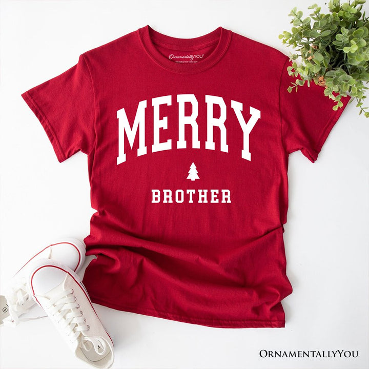 Merry Brother Retro Christmas T-Shirt, Matching Family Holiday Tee T-Shirts OrnamentallyYou Cardinal XS 