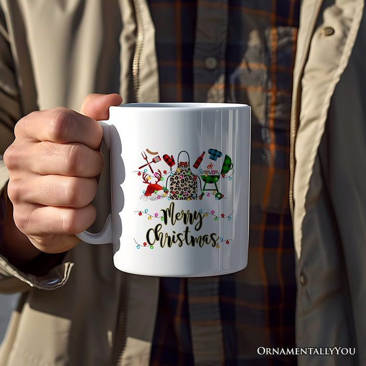 Personalized Mug BBQ Buffalo Plaid Christmas, Barbecue Gift Personalized Ceramic Mug OrnamentallyYou 12oz Mug Non-Custom 