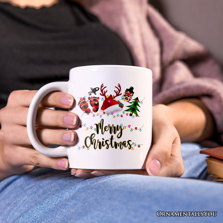 Personalized Mug Baby Christmas Buffalo Plaid Gift Personalized Ceramic Mug OrnamentallyYou 12oz Mug Non-Custom 