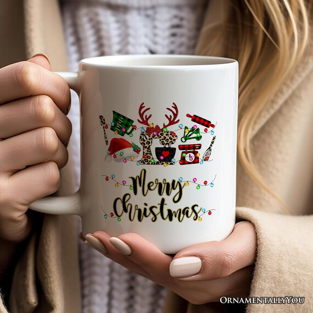 Personalized Mug Baker Buffalo Plaid Christmas, Baking Gift Personalized Ceramic Mug OrnamentallyYou 12oz Mug Non-Custom 