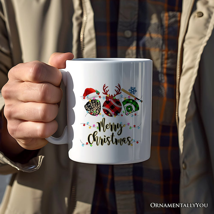 Personalized Mug Baseball Buffalo Plaid Christmas, Team and Coaches Gift Personalized Ceramic Mug OrnamentallyYou 12oz Mug Non-Custom 