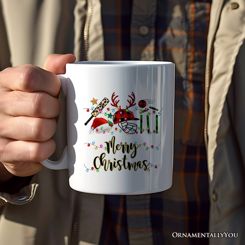 Personalized Mug Cricket Buffalo Plaid Christmas, Team and Coaches Gift Personalized Ceramic Mug OrnamentallyYou 12oz Mug Non-Custom 