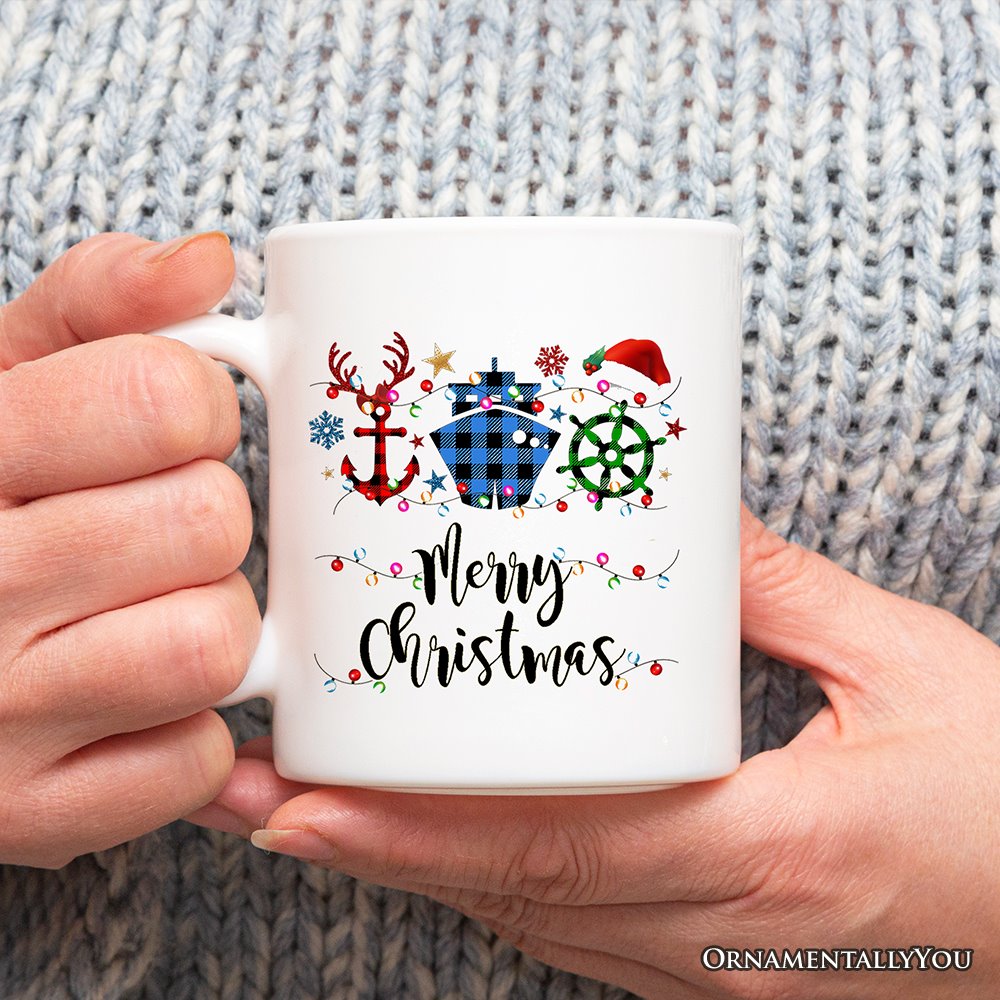 Personalized Mug Cruise Vacation Buffalo Plaid Christmas Gift Personalized Ceramic Mug OrnamentallyYou 12oz Mug Non-Custom 