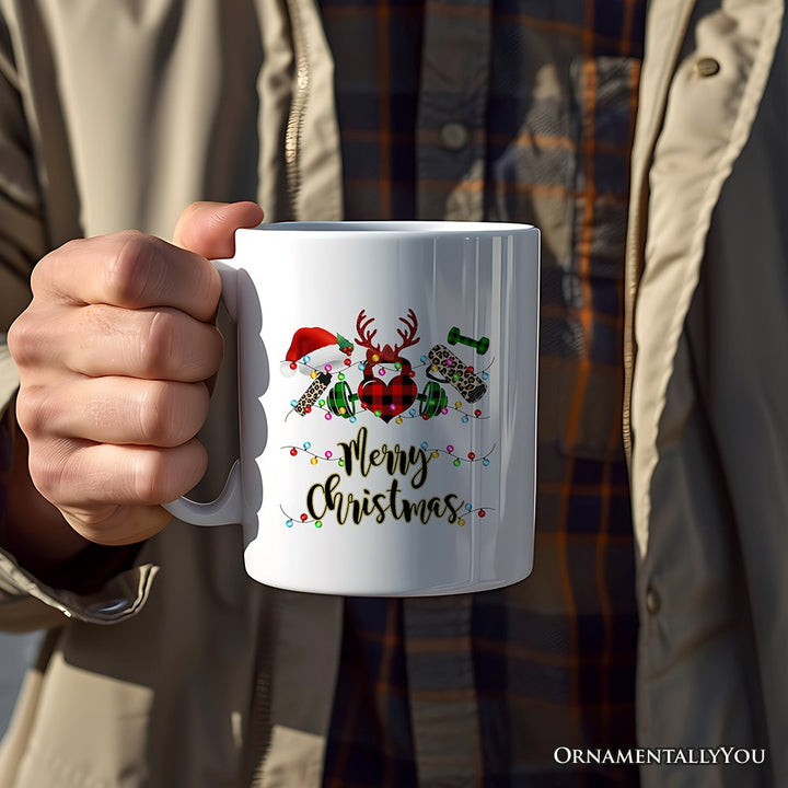 Personalized Mug Gym Buffalo Plaid Christmas, Personal Trainer Gift Personalized Ceramic Mug OrnamentallyYou 12oz Mug Non-Custom 