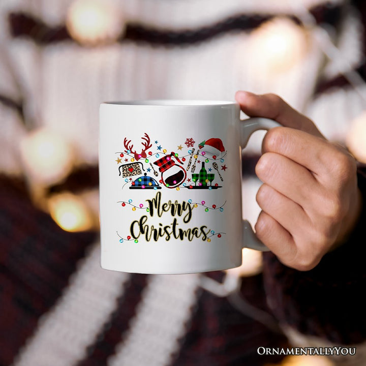 Personalized Mug Waitress Buffalo Plaid Christmas Gift Personalized Ceramic Mug OrnamentallyYou 12oz Mug Non-Custom 