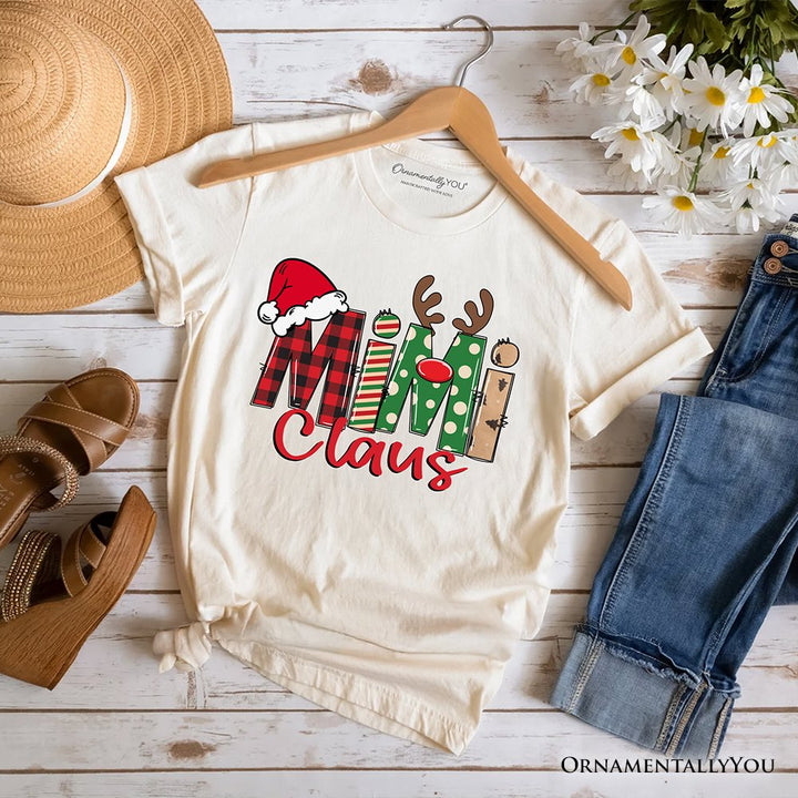 Mimi Claus Retro Christmas T-Shirt, Matching Family Holiday Tee T-Shirts OrnamentallyYou Natural XS 