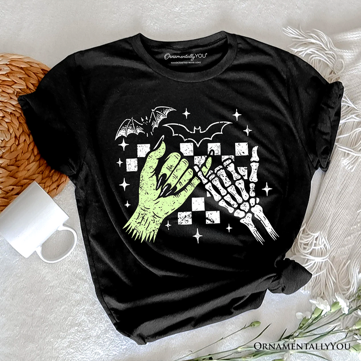 Monster Skeleton Pinky Promise T-Shirt, Funny Spooky Halloween Tee