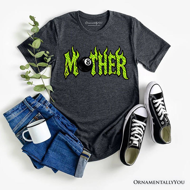 Mother 8 Ball Retro T-Shirt, Trendy Cool Mama Tee T-Shirts OrnamentallyYou Dark Gray XS 