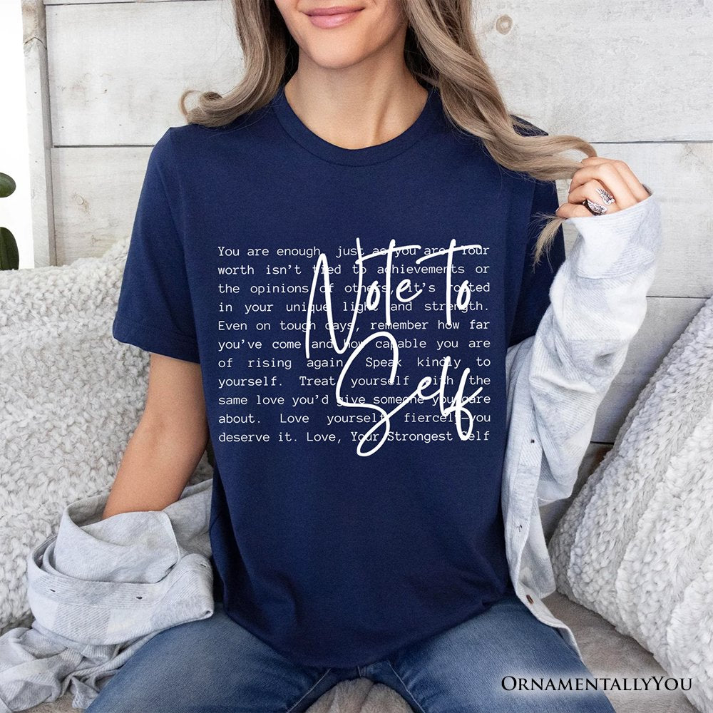 Note To Self Mental Health T-Shirt, Motivational Definition Tee T-Shirts OrnamentallyYou 