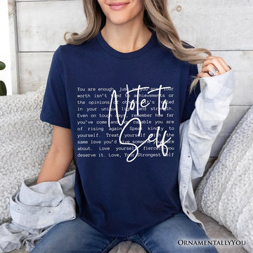 Note To Self Mental Health T-Shirt, Motivational Definition Tee T-Shirts OrnamentallyYou 