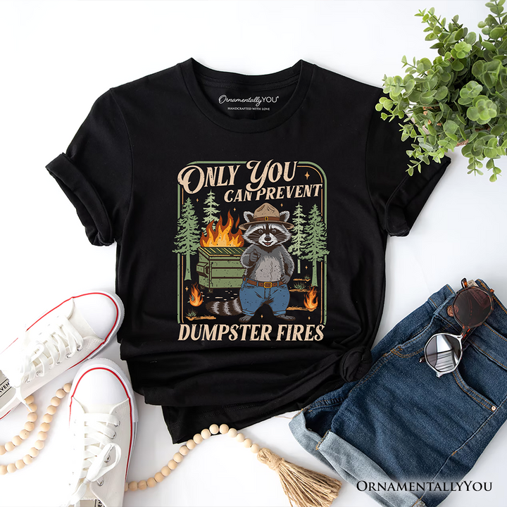 Only You Can Prevent Funny Dumpster Raccoon T-Shirt, Vintage Meme Tee
