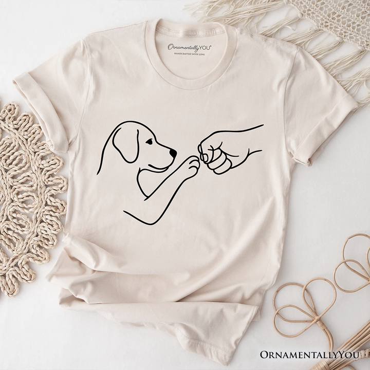 Paw Friends Minimalist Line Art Dog T-Shirt, Cute Dog Parents Tee