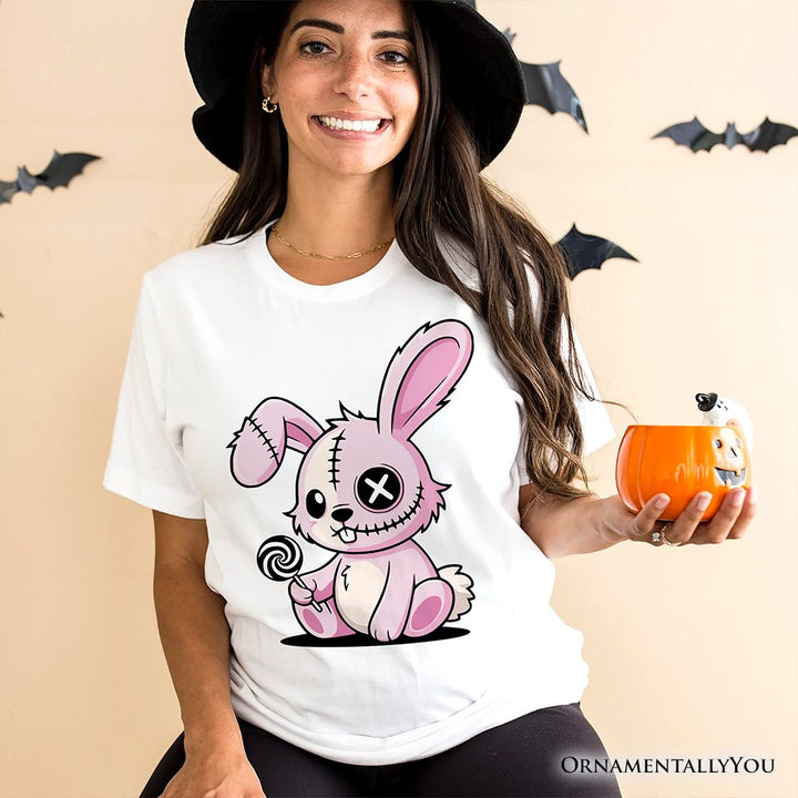 Pink Zombies Bunny Cute T-Shirt, Cute Gothic Halloween Tee T-Shirts OrnamentallyYou 