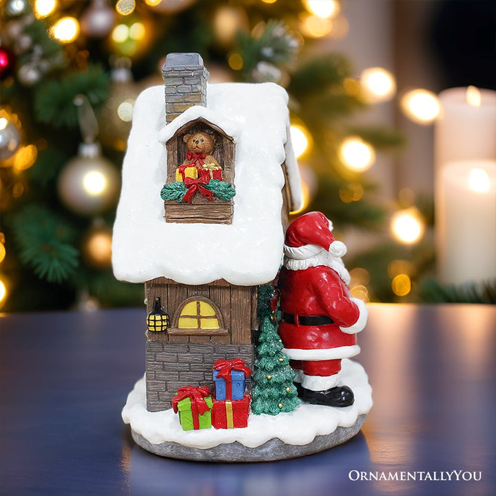 (Pre-Order) Santa's Workshop Delight Figurine, 10" Christmas Station with Elves Resin Statues OrnamentallyYou 