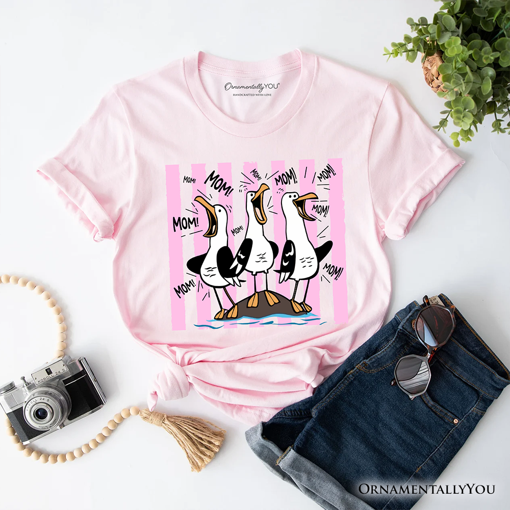 Seagull Mom Coquette T-Shirt, Funny Beach Tee for Mothers