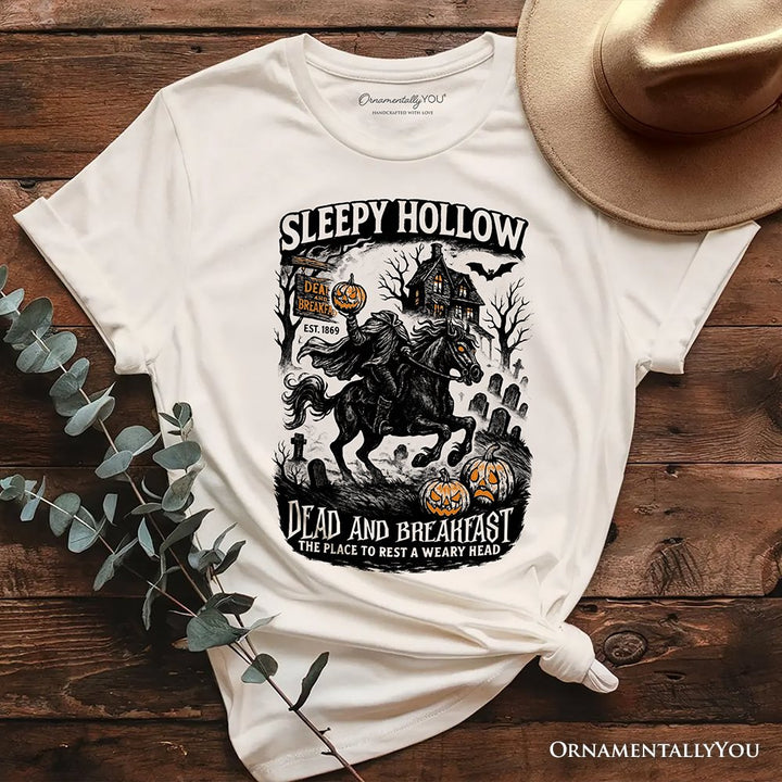 Sleepy Hollow Headless Horseman T-Shirt, Gothic Haunted Halloween Tee T-Shirts OrnamentallyYou Natural XS 