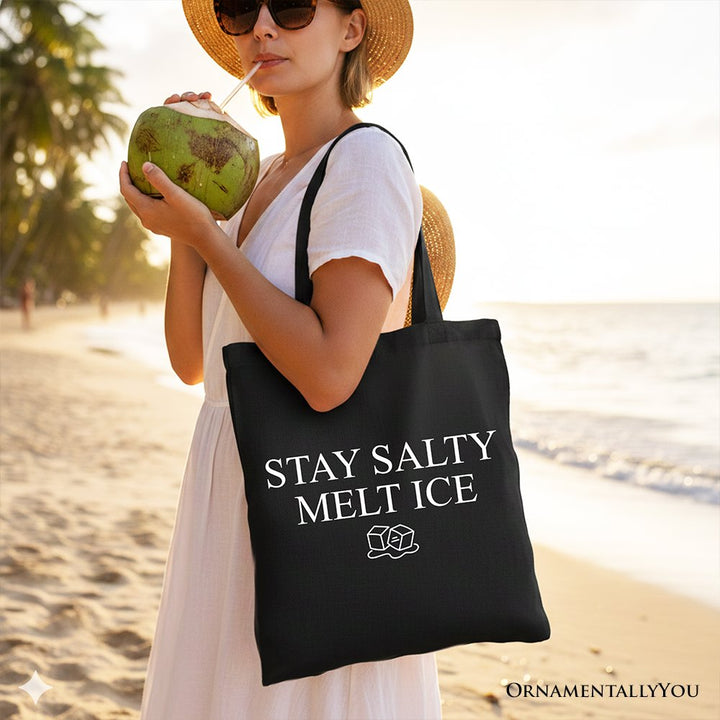 Stay Salty Melt Ice Canvas Tote Bag Tote Bag OrnamentallyYou 