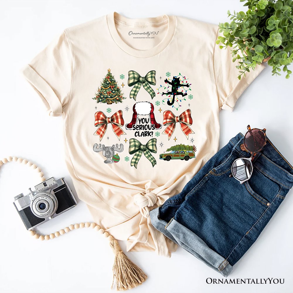 You Serious Clark T-Shirt, Retro Griswold’s Family Christmas Vacation Tee T-Shirts OrnamentallyYou Natural XS 