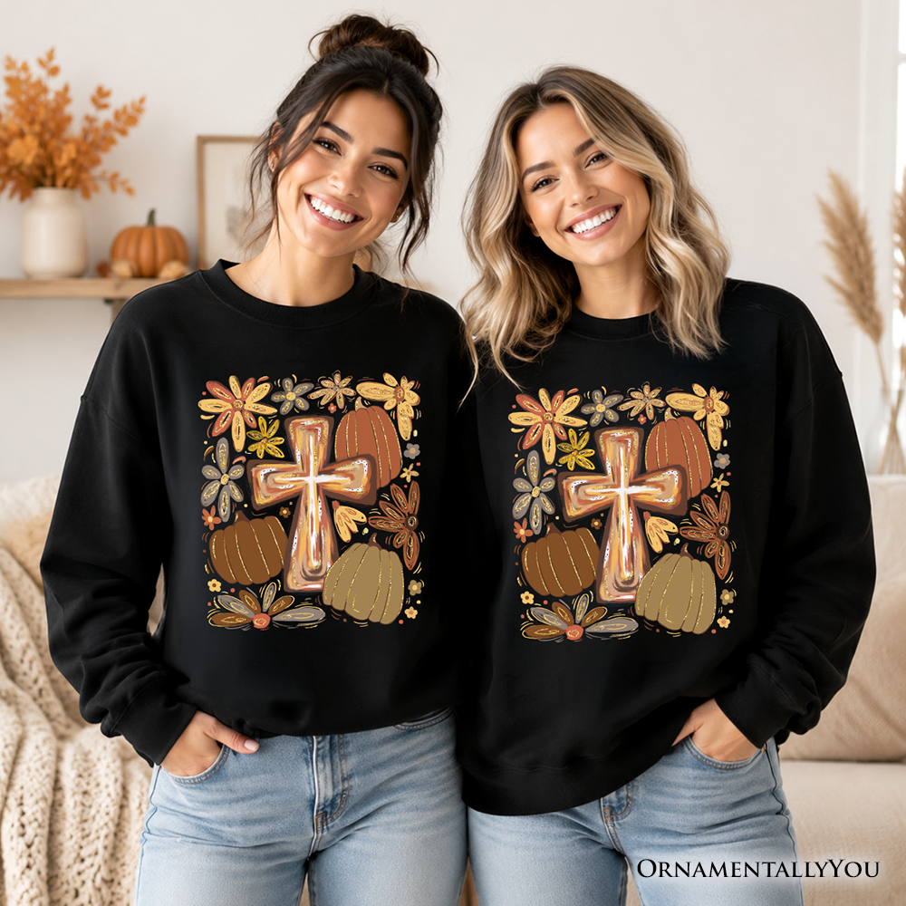 Fall Blessings Sweatshirt, Autumn Christian Faith Sweater