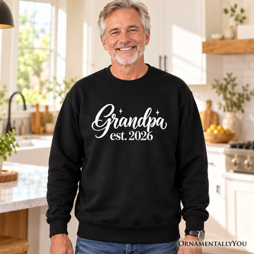 Grandpa Est. 2026 Sweatshirt, New Grandfather Family Sweater