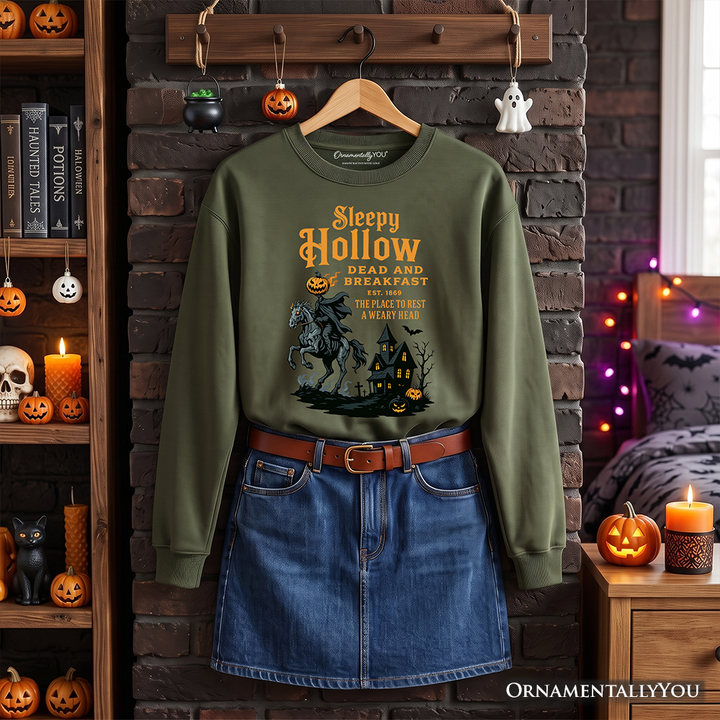 Headless Horseman Sleepy Hollow Halloween Vintage Sweatshirt, Dead and Breakfast Retro Sweater