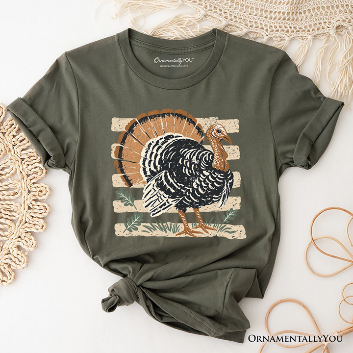 Vintage Turkey T-Shirt, Retro Thanksgiving Fall Holiday Tee