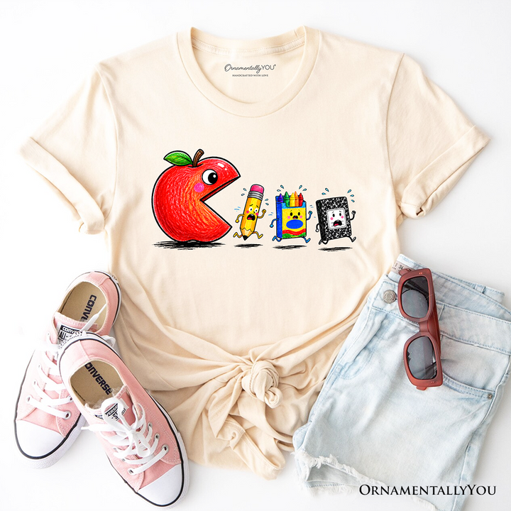 Funny Apple 1st Day of School T-Shirt, Tee for Teachers