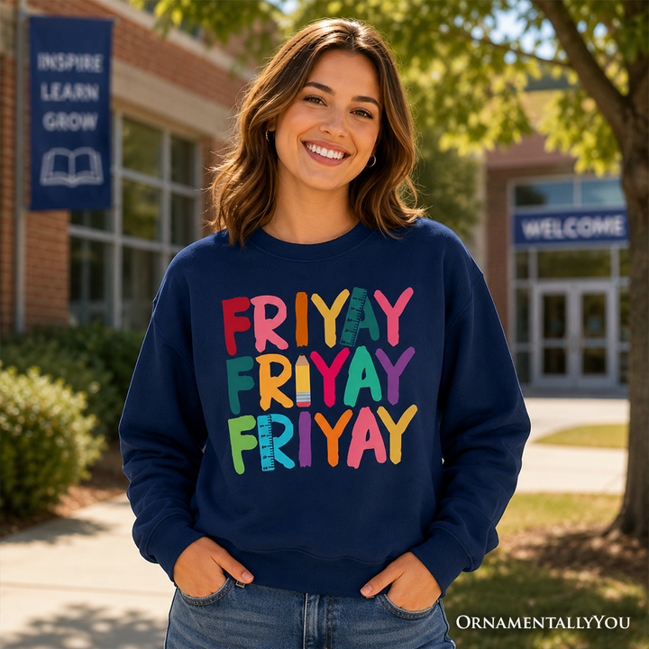 Friday Teacher Sweatshirt, Friyay Weekend Vibes Sweater