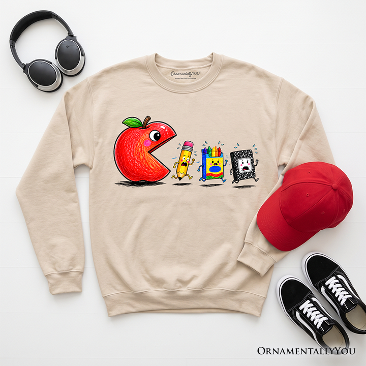 Funny Apple 1st Day of School Sweatshirt, Sweater for Teachers