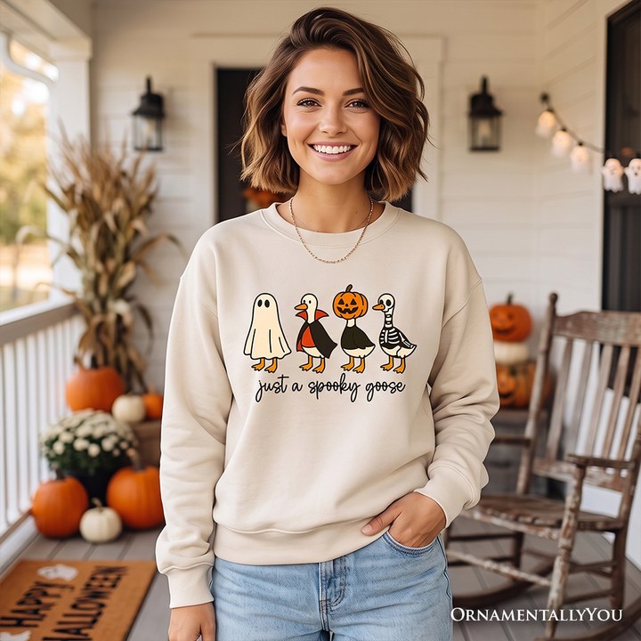Just a Spooky Goose Sweatshirt, Funny Halloween Costumes Sweater