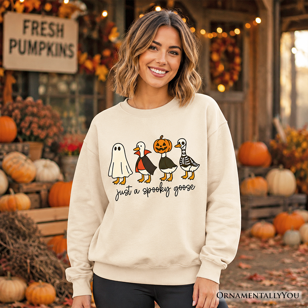Just a Spooky Goose Sweatshirt, Funny Halloween Costumes Sweater