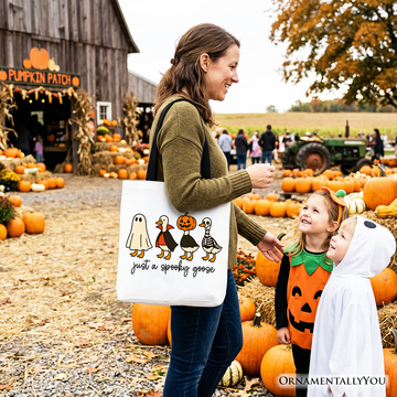 Just a Spooky Goose Tote Bag, Funny Halloween Costumes Gift Shopper