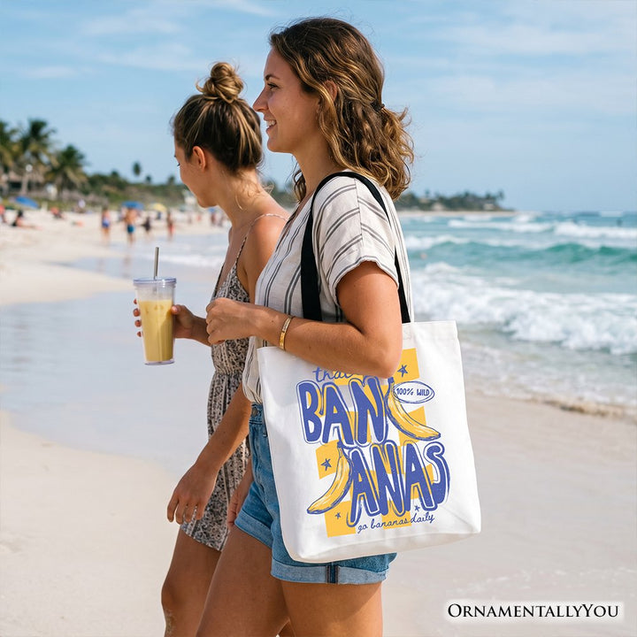 That’s Bananas Summer Tote Bag, Funny Tropical Fruit Gift Shopper Tote Bag OrnamentallyYou 