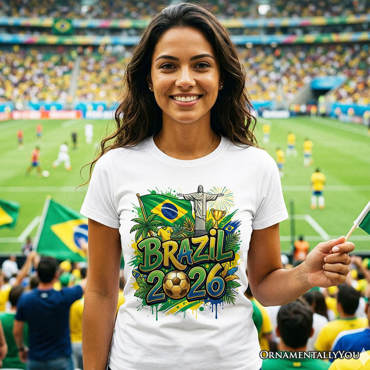 Brazil 2026 Soccer Cup Global Championship T-Shirt, Fans Football Tee T-Shirts OrnamentallyYou 