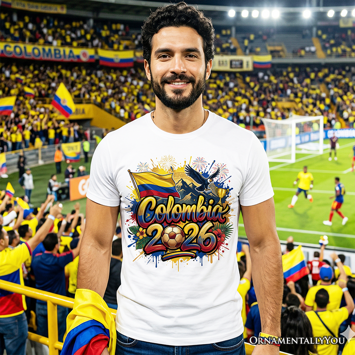 Colombia 2026 Soccer Cup Global Championship T-Shirt, Fans Football Tee