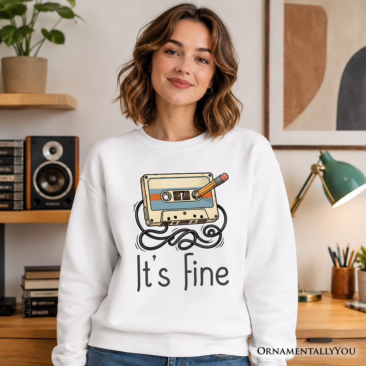 Retro Cassette Tape Sweatshirt, 90s Music Vibe Sweater
