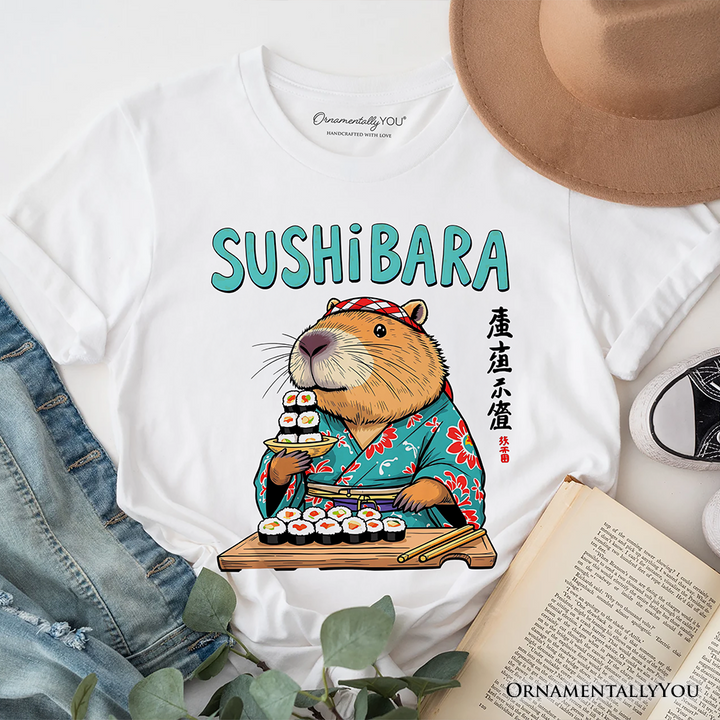 Sushibara Capybara T-Shirt, Funny Sushi Animal Tee