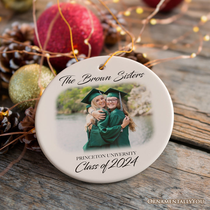 Graduation Image Upload Christmas Ornament, High School and College Class Graduate Gift