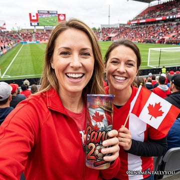 Canada 2026 Soccer Cup Global Championship 20oz Tumbler With Lid and Stainless Steel Straw, Fans Football Gift Cup Tumbler OrnamentallyYou 