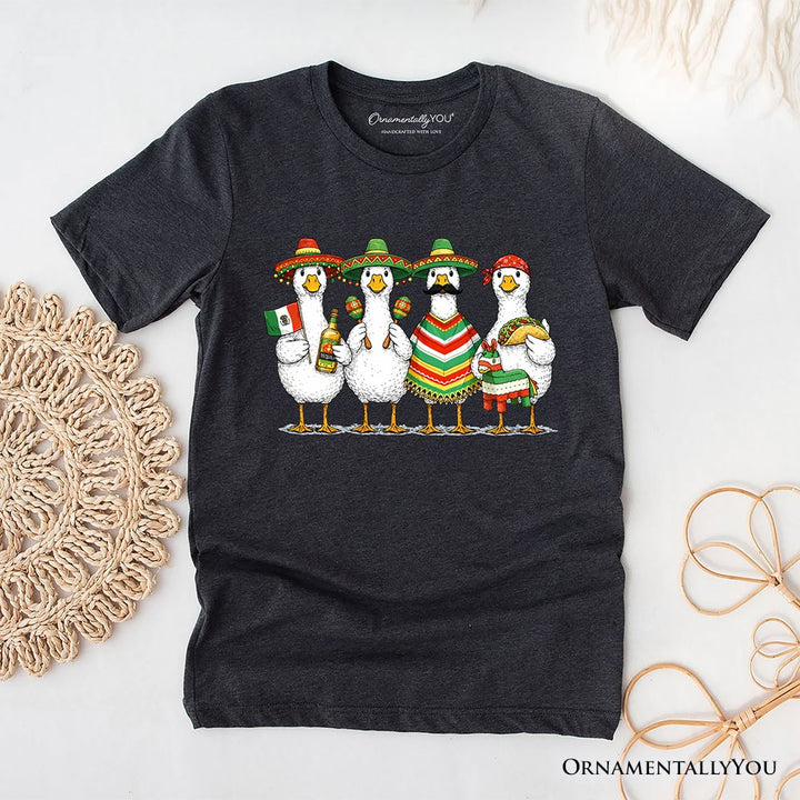 Cinco De Mayo Goose Mexican T-Shirt, Funny Fiesta Tee T-Shirts OrnamentallyYou Dark Gray XS 