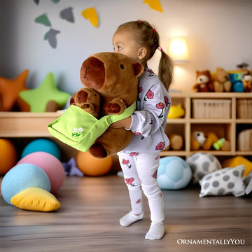 Coco the Capybara and Her Baby Plushie Set, Adorable 12" Stuffed Animal Toy Gift for Children Plush Toys OrnamentallyYou 