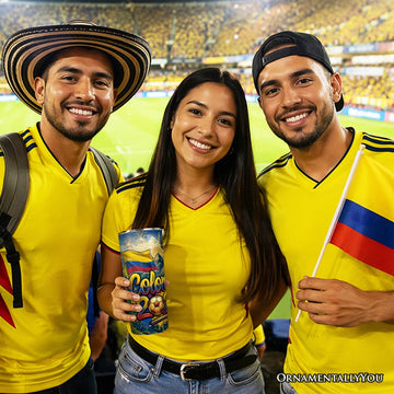 Colombia 2026 Soccer Cup Global Championship 20oz Tumbler With Lid and Stainless Steel Straw, Fans Football Gift Cup Tumbler OrnamentallyYou 